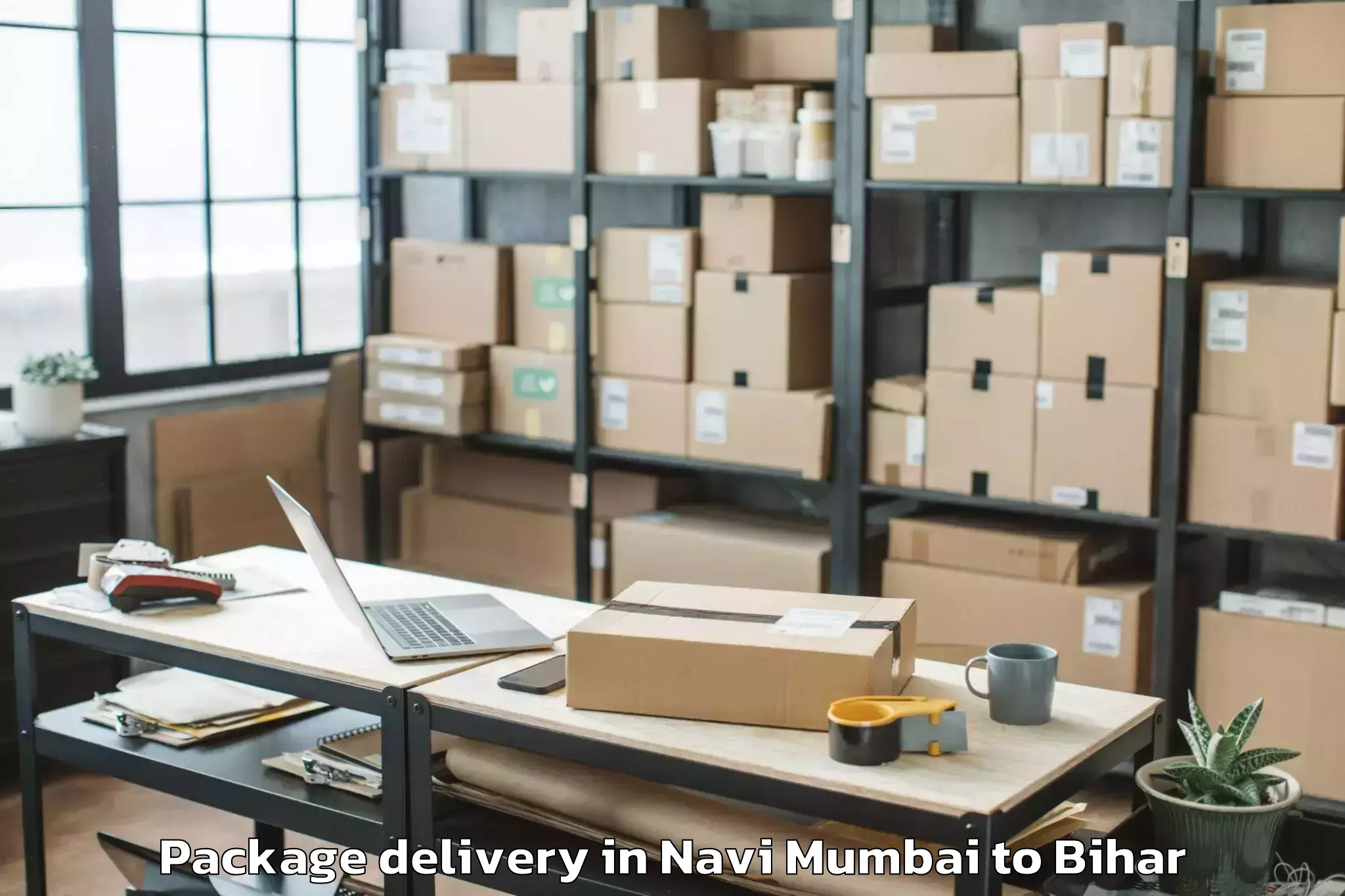 Professional Navi Mumbai to Lauria Nandangarh Package Delivery